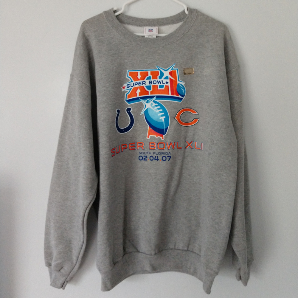 NFL Football Super Bowl XLI Colts Bears Sweatshirt